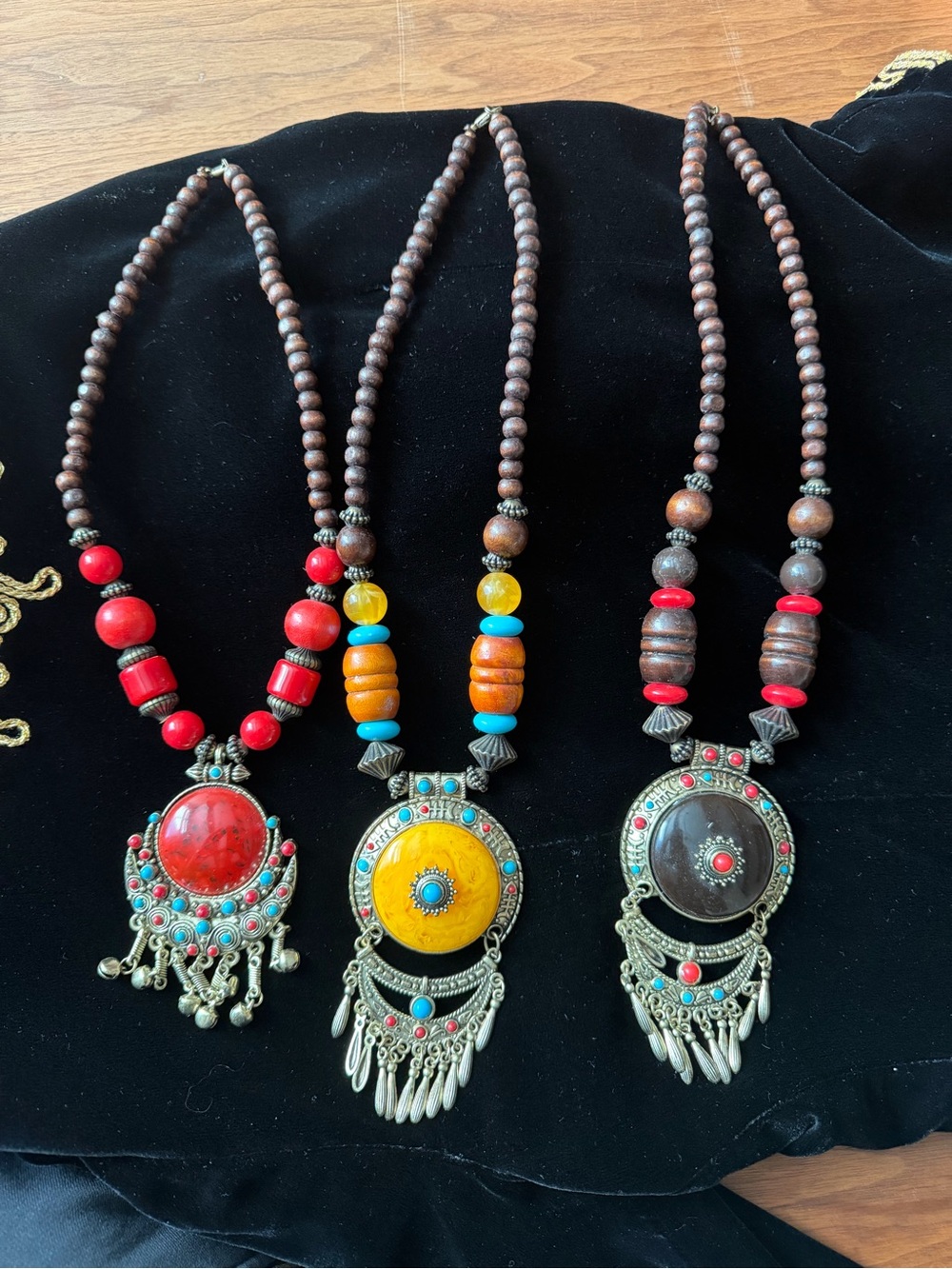 Faux Tibetan Tribal Necklace Set